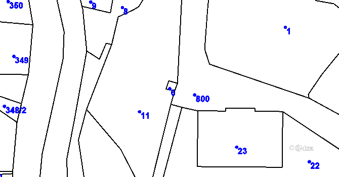 Parcela st. 6 v KÚ Volfartice, Katastrální mapa