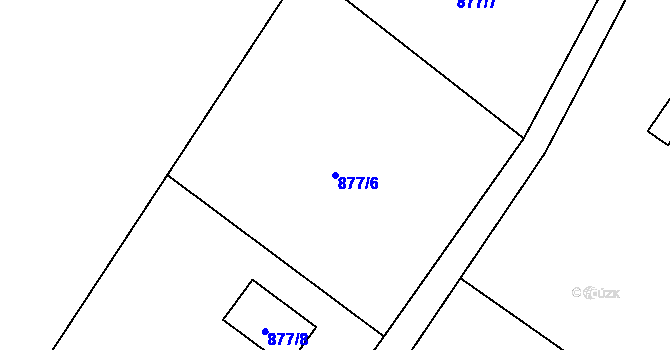 Parcela st. 877/6 v KÚ Volfartice, Katastrální mapa