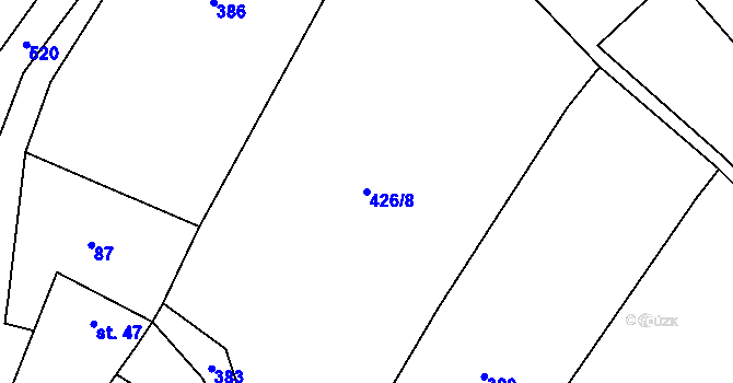 Parcela st. 426/8 v KÚ Volfířov, Katastrální mapa