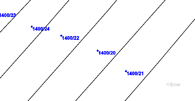Parcela st. 1400/20 v KÚ Volfířov, Katastrální mapa