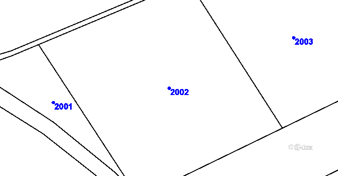 Parcela st. 2002 v KÚ Volfířov, Katastrální mapa