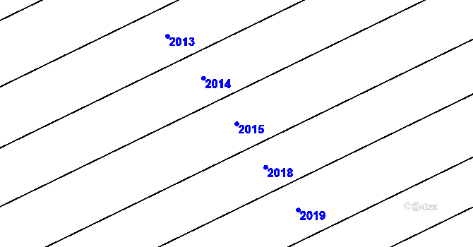 Parcela st. 2015 v KÚ Volfířov, Katastrální mapa