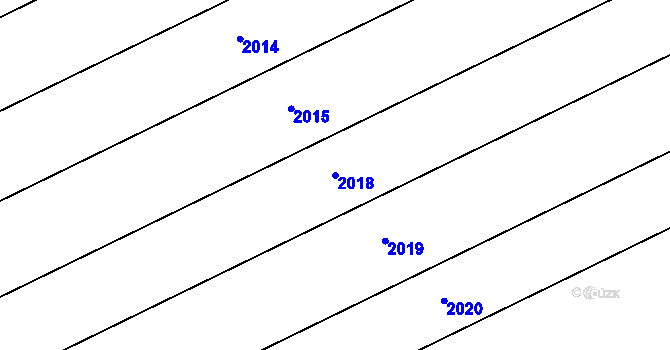 Parcela st. 2018 v KÚ Volfířov, Katastrální mapa