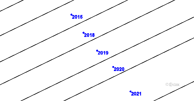 Parcela st. 2019 v KÚ Volfířov, Katastrální mapa