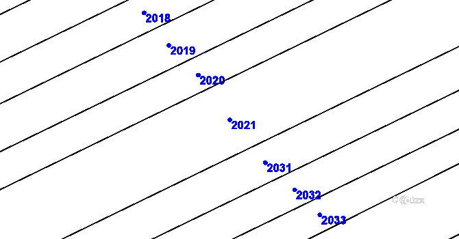 Parcela st. 2021 v KÚ Volfířov, Katastrální mapa