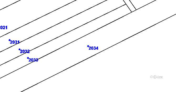 Parcela st. 2034 v KÚ Volfířov, Katastrální mapa