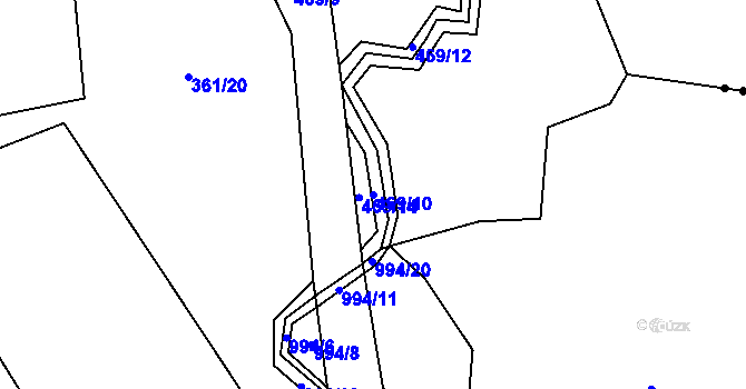 Parcela st. 469/10 v KÚ Volfířov, Katastrální mapa