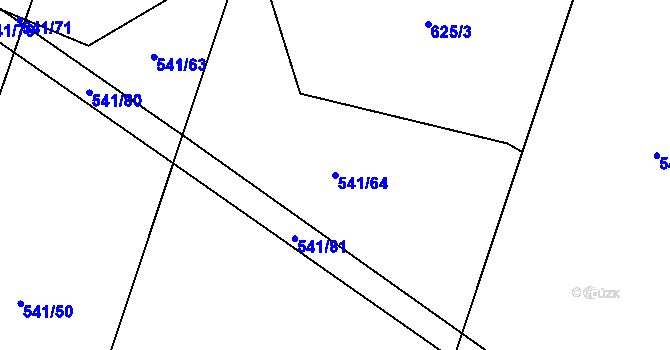 Parcela st. 541/64 v KÚ Voltuš, Katastrální mapa