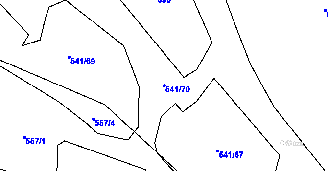 Parcela st. 541/70 v KÚ Voltuš, Katastrální mapa