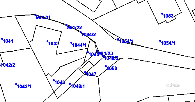 Parcela st. 991/23 v KÚ Volyně, Katastrální mapa