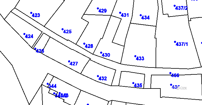 Parcela st. 430 v KÚ Volyně, Katastrální mapa