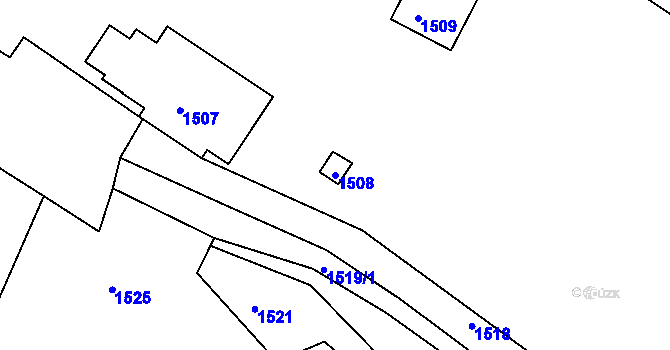 Parcela st. 1508 v KÚ Volyně, Katastrální mapa