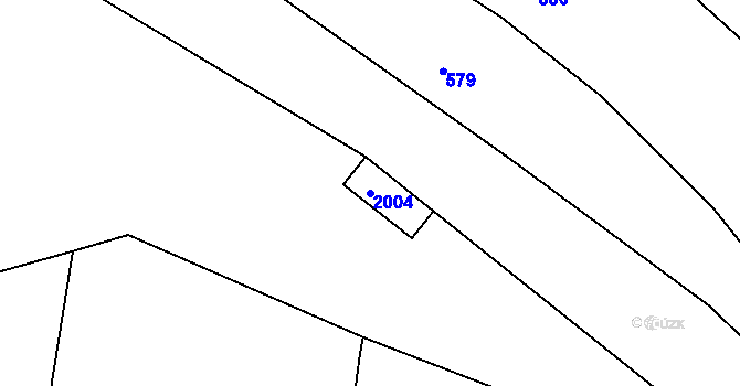 Parcela st. 2004 v KÚ Volyně, Katastrální mapa