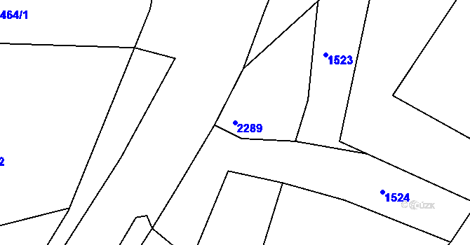 Parcela st. 2289 v KÚ Volyně, Katastrální mapa