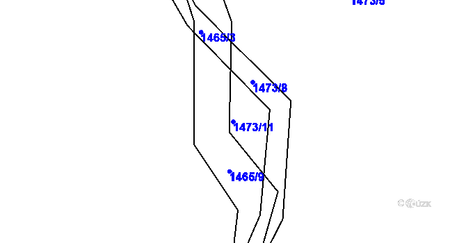 Parcela st. 1473/11 v KÚ Volyně, Katastrální mapa