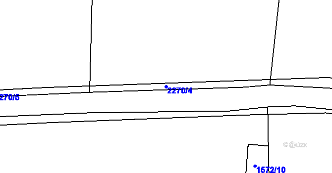 Parcela st. 2270/4 v KÚ Volyně, Katastrální mapa
