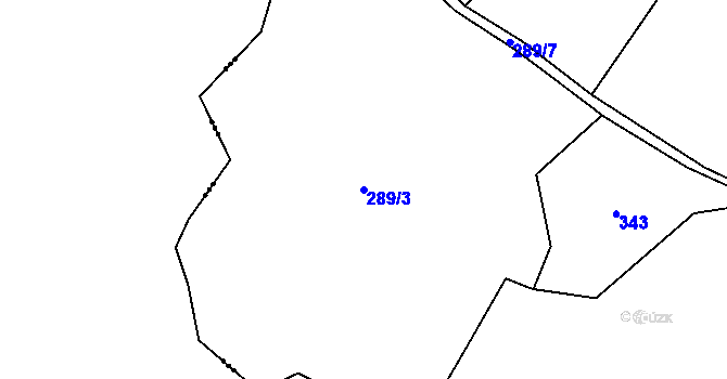Parcela st. 289/3 v KÚ Vortová, Katastrální mapa