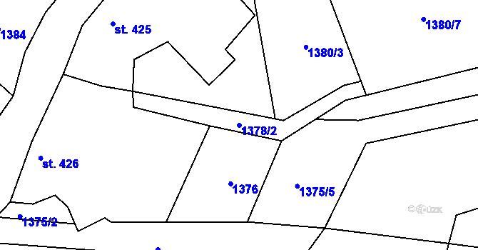 Parcela st. 1378/2 v KÚ Votice, Katastrální mapa