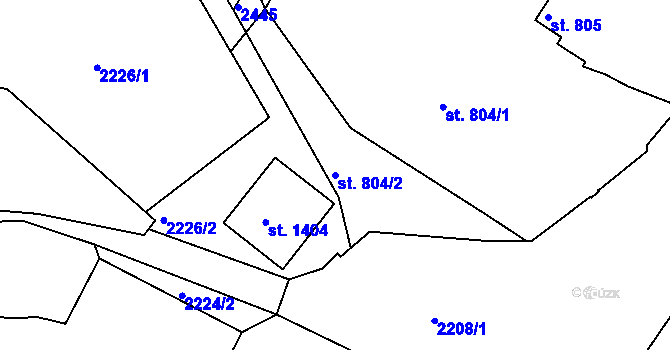 Parcela st. 804/2 v KÚ Votice, Katastrální mapa