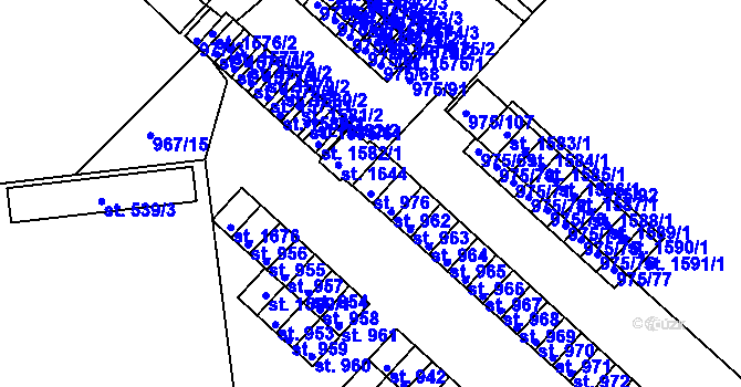 Parcela st. 976 v KÚ Votice, Katastrální mapa