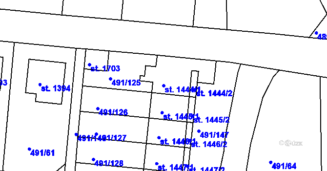 Parcela st. 1444/1 v KÚ Votice, Katastrální mapa
