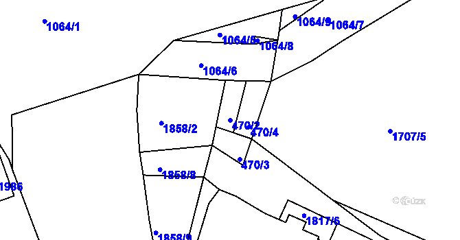 Parcela st. 470/2 v KÚ Votice, Katastrální mapa