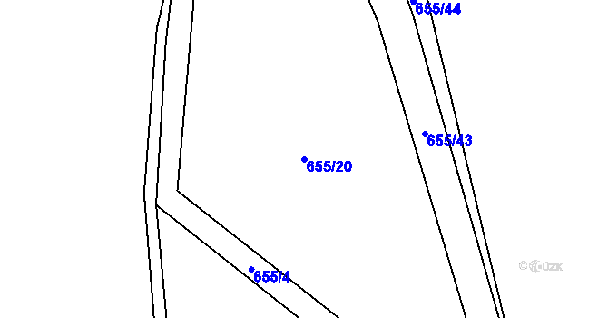 Parcela st. 655/20 v KÚ Votice, Katastrální mapa