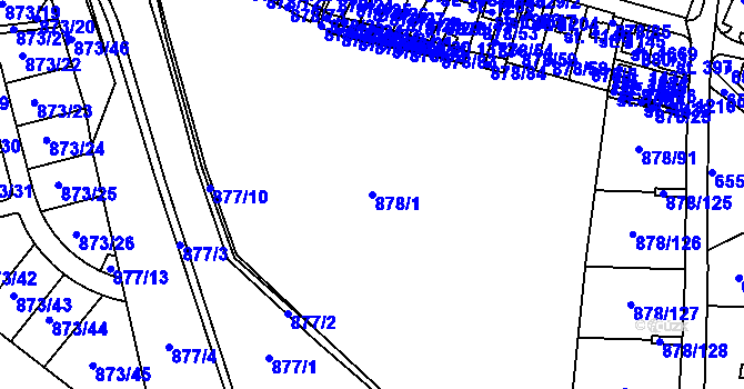 Parcela st. 878/1 v KÚ Votice, Katastrální mapa