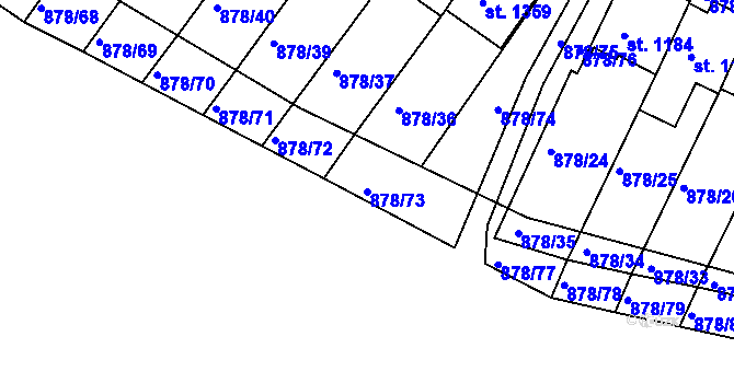 Parcela st. 878/73 v KÚ Votice, Katastrální mapa