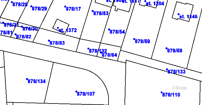Parcela st. 878/84 v KÚ Votice, Katastrální mapa
