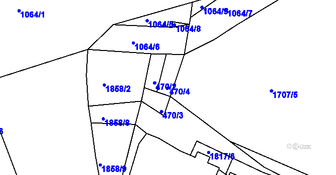 Parcela st. 470/4 v KÚ Votice, Katastrální mapa