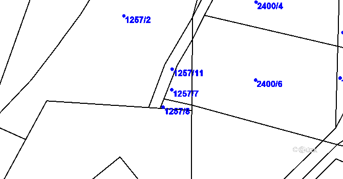 Parcela st. 1257/7 v KÚ Votice, Katastrální mapa