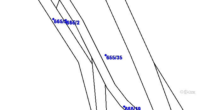 Parcela st. 655/35 v KÚ Votice, Katastrální mapa