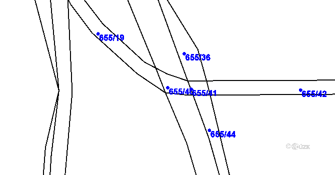 Parcela st. 655/40 v KÚ Votice, Katastrální mapa