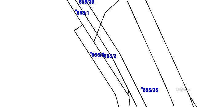 Parcela st. 665/2 v KÚ Votice, Katastrální mapa