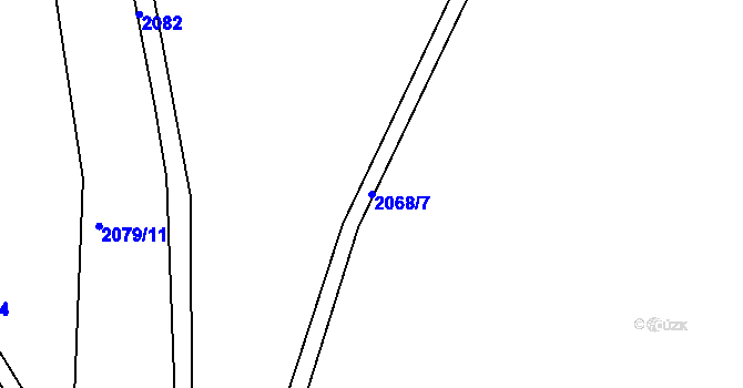 Parcela st. 2068/7 v KÚ Votice, Katastrální mapa