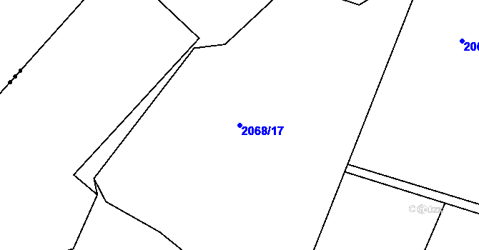 Parcela st. 2068/17 v KÚ Votice, Katastrální mapa