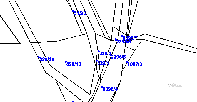 Parcela st. 329/2 v KÚ Votice, Katastrální mapa