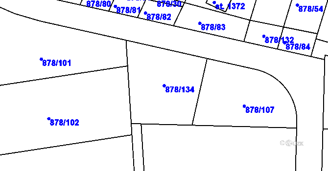 Parcela st. 878/134 v KÚ Votice, Katastrální mapa
