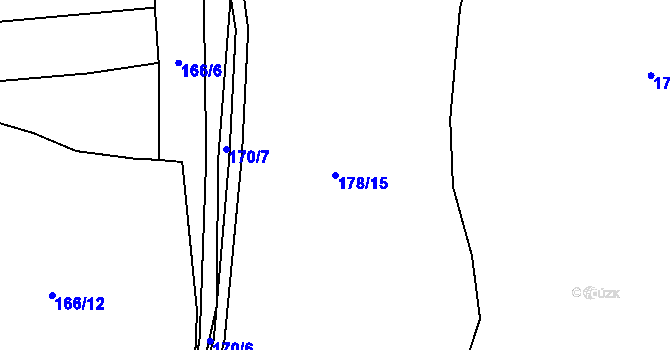 Parcela st. 178/15 v KÚ Slavče, Katastrální mapa