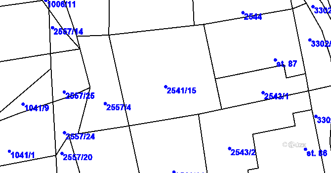 Parcela st. 2541/15 v KÚ Vrábče, Katastrální mapa