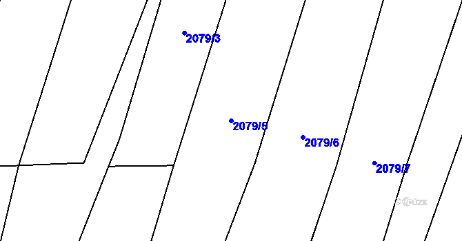 Parcela st. 2079/5 v KÚ Zahorčice u Vrábče, Katastrální mapa