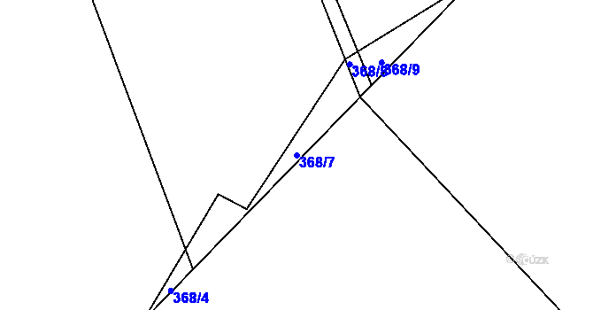 Parcela st. 368/7 v KÚ Sedlec u Vraclavi, Katastrální mapa