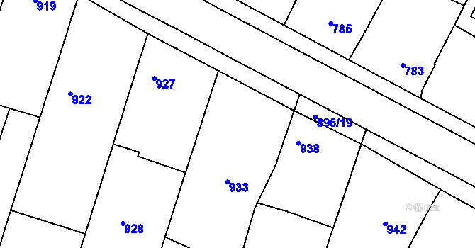 Parcela st. 934 v KÚ Vracov, Katastrální mapa