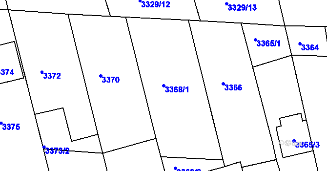 Parcela st. 3368/1 v KÚ Vracov, Katastrální mapa