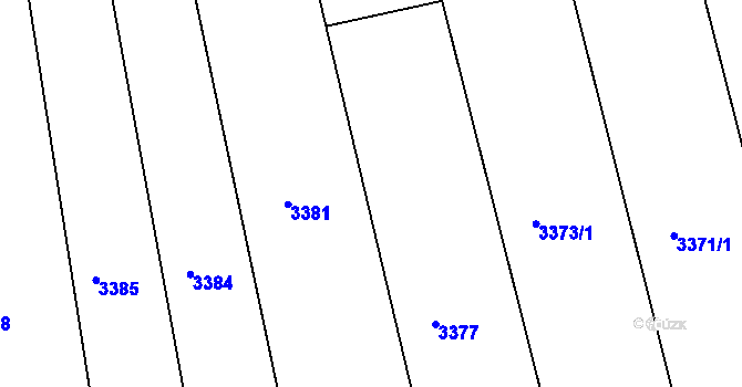 Parcela st. 3376 v KÚ Vracov, Katastrální mapa