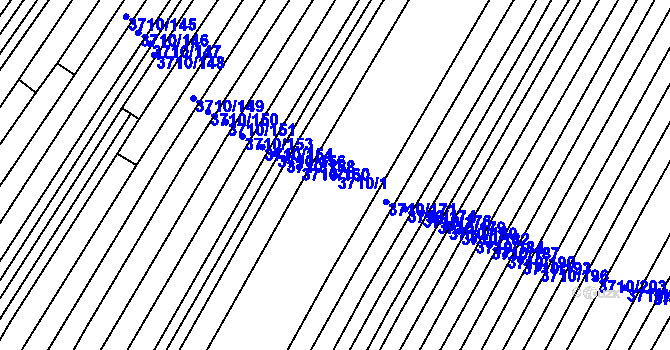 Parcela st. 3710/1 v KÚ Vracov, Katastrální mapa