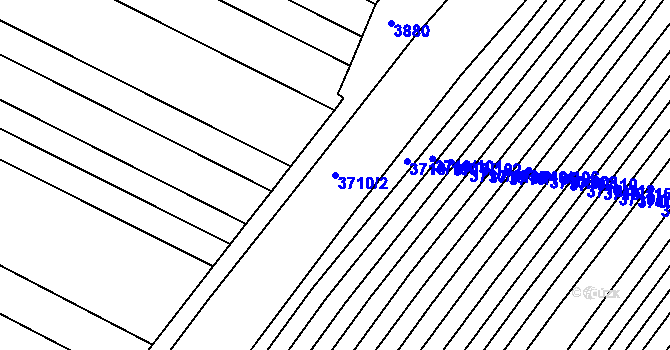 Parcela st. 3710/2 v KÚ Vracov, Katastrální mapa