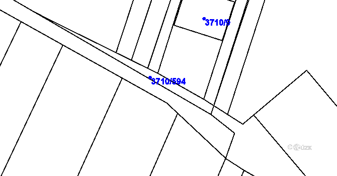 Parcela st. 3710/6 v KÚ Vracov, Katastrální mapa