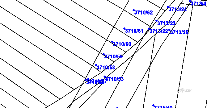 Parcela st. 3710/59 v KÚ Vracov, Katastrální mapa